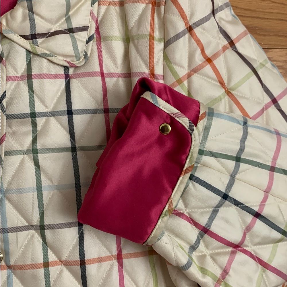Coach Colorful Checkered Tattersal Jacket with Pink Accents - Picture 5 of 12